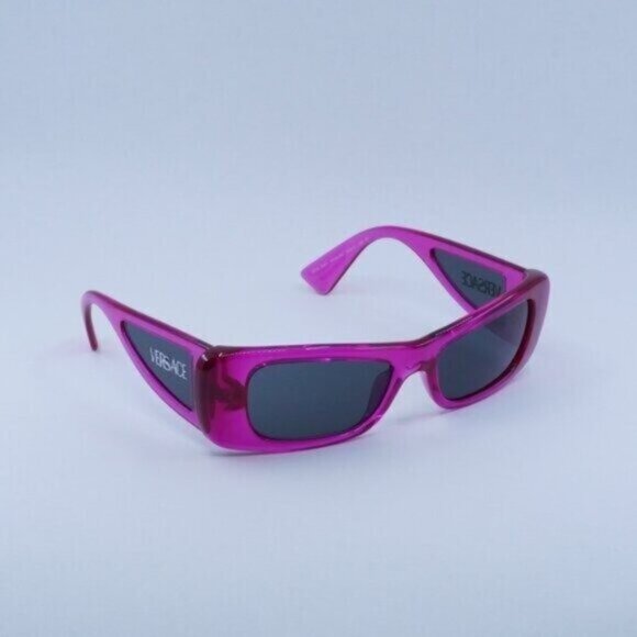 🕶️ New Versace VE4481 543487 Sunglasses - Fucsia Frame, Grey Lenses - Picture 4 of 10